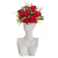Miniatyrbillede 3 af 5: Blomster Vase Statue Ansigt Potte Hovedformet Hjem Kontor