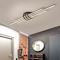 Miniatyrbillede 3 af 5: 80cm LED Loftlampe Geometrisk Design Sort Hvid Minimalistisk