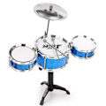 Miniatyrbilde 1 av 5: Jazz Trommesett for Småbarn - Slitesterke, Slagfaste Trommer - Avtakbare Trommer - Instrument - yuhao Three Drum Set Drum Blue