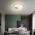Miniatyrbilde 4 av 5: 1 Hode Sirkel LED Dimmerbar Taklampe Svart Gull