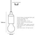 Pikkukuva 4 / 5: LED-vetoketjun valaisin, valkoinen LED-lamppu riippuva vetoketjun lamppu