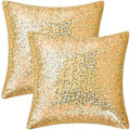 Miniatyrbild 1 av 5: Set med 2 Kuddfodral med Havfru-paljetter (guld, 18x18 tum)