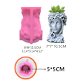 Miniatyrbilde 5 av 5: Jentehode Formet Blomsterpotte UV Epoxy Mold Lysestake Harpiks Silikonform