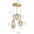 Miniatyrbillede 5 af 5: 45cm Klynge Design Pendellampe Led Moderne Nordisk