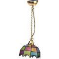 Miniatyrbilde 1 av 5: Miniatyr Dukkehustavlelampe med LED-lys, Dekorativ Taklampe, Dukkehustilbehør