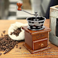 Miniatyrbild 2 av 5: Kaffebönor Kvarn Keramik Klassisk Trä Hand