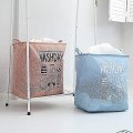 Miniatyrbillede 3 af 5: Foldbar Tøjkurv i Stoff - Organiseringskurv til Tøj, Opbevaringskurv, Vaskesæk