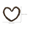 Miniatyrbild 2 av 3: Oavslutad Rattanring Dekorativ Hjärtformad Rattan Bröllopsdörrkrans