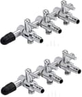 2 stk 3-veis Akvarium Krommetall Rader Manifold Luftlinjekontrollventil Luftkran Luftfordeler