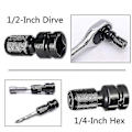 Miniatyrbild 3 av 4: 4 st Impact Adapter 1/2 Kvadratdrivning till 1/4 Hexskaft Socket Adapter