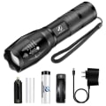 Miniatyrbillede 1 af 4: Led Lommelygte Ultra Lys Torch L2/v6 Camping Vandtæt