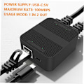 Miniatyrbild 8 av 8: Ergonomisk Design Ethernet Splitter Nätverks Splitter Adapter 1 till 2 Splitter