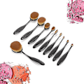 Miniatyrbillede 1 af 4: Professionelt Ovalt Kosmetik Make Up Penslesæt 10 Styk