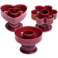 Miniatyrbillede 1 af 5: 4 stk. Kageudstikker Sæt Rund Blomst Hjerteformet Kageform Doughnut Form Plast Bageværktøj Til Hjemmebageri
