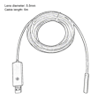 Miniatyrbild 2 av 5: 2-i-1 LED-lampa 5,5 mm lins USB-endoskop för fotografering