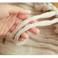 Pikkukuva 3 / 4: Boho-tyyläinen seinävaate, vintage-makrame, hotelli- ja kodin sisustus, harmaa