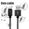 Miniatyrbild 1 av 5: Universal Micro USB-laddare Flätad Kabel Sladd MicroUSB Typ B