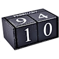 Miniatyrbild 4 av 4: Träkalender med block - Evig blockkalender med månads- och datumsvisning för hemmet eller kontoret