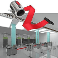 Pikkukuva 1 / 3: Esteettinen vyö 2m rullattava jono Stainless Steel Security