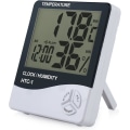 Miniatyrbillede 4 af 4: 1 Pakke LCD Digital Hygrometer Termometer Temperatur Luftfugtighedsmåler Indendørs Ur -50 C
