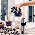 Miniatyrbillede 2 af 5: 4,8*21cm Rustfrit Stål Kaffe Bønne Burr Kværn.