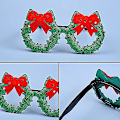 Miniatyrbillede 1 af 2: 9 stk. Julefestbriller Nyhed Glitter Glasramme