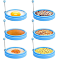 Miniatyrbillede 3 af 5: 6 stk. Silikon Æg Ringe, 4 Tommer Æg Ring Til Stegning af Æg, Æg Mcmuffin Ring, Non Stick Stegt Æg Ring Form