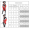 Pikkukuva 5 / 5: Karibian piraatti Swashbuckler Buccaneer naisten asukokonaisuus hattu+mekko+vyö M