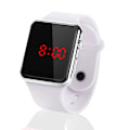 Miniatyrbilde 4 av 4: LED-belagt Liten Kvadratisk Elektronisk Klok Innovativ Ung Mann Og Kvinne Student Elektronisk Lommeklokke Black belt rose gold shell