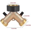 Miniatyrbillede 4 af 5: 3/4 Y-Formet 2-Vejs Messing Have Slangeforbindelse Tap Splitter