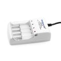 Miniatyrbilde 2 av 5: Praktisk 4-spor batterilader for AA, AAA og Li-ion batterier