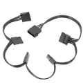 Miniatyrbilde 3 av 5: 4-pins IDE til 5 SATA Splitter - Strømledning 1 til 5 Bærbar SATA Forlengelseskabel