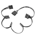 Miniatyrbillede 3 af 5: 4-pins IDE til 5 SATA Splitter - Strømkabel 1 til 5 Bærbar SATA Forlængerkabel