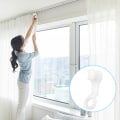 Miniatyrbilde 3 av 3: 1 stk gardinkroker i plast, hvite glidere, gardinskinneglidere, kroker