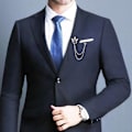 Miniatyrbillede 3 af 3: 3 stk. Herre Brosche Suit Pin Badge Med Kæder Brosche Spænde Kæde Krave Lapel Pin Til Mænd Skjorte