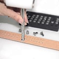 Miniatyrbillede 4 af 5: 36 stk. Metal Læderbogstaver Tal Stempelværktøjer DIY Læderhåndværk Stempel Punch Sæt Læder Metal Trykform