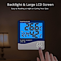 Miniatyrbillede 4 af 5: 2 stk. Digital Hygrometer Termometer Stor LCD Temperatur- og Luftfugtighedsmåler