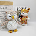 Miniatyrbilde 3 av 5: Fox Owl Strikkeplysj Myk Utstoppa Dyr Rev Plysjdukke Plysjleker For Gutter Jenter fox