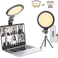 Miniatyrbillede 1 af 5: 72 LED Computer Ringlys, Videokonference Belysningskit 3000k-6500k Dæmpbar Selfie Ringlys, 6\" Laptop Ringlys Med Klemme Og Stativ Til Zoom