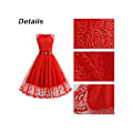 Pikkukuva 3 / 5: Naisten Pitsi Retro Rockabilly Midi-mekko Iltapuku
