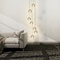 Pikkukuva 1 / 5: 7-lampun 10 cm kristalli LED-riipusvalaisin pallomainen kromi