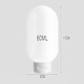 Miniatyrbild 5 av 5: 3-pack 60 ml läckagesäkra plastflaskor för resor, påfyllningsbara, klämbara, presentset