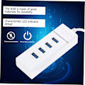 Miniatyrbild 4 av 8: USB 3.0 Hub 4 Extra Portar Splitter Adapter Multifunktionell Kabel Vit Snabb Dataöverföring