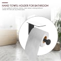 Pikkukuva 2 / 5: WC-paperiteline - Musta Liimautuva WC-paperiteline 2 Koukulla, Sisätilojen Tarvikkeet RV:lle, C