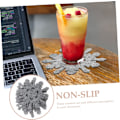 Miniatyrbild 2 av 8: Snöflinga Underlägg Jul Filt Set 8-pack Koppmattor Snöflinga Design Värmeunderlägg för Kök