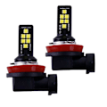 Miniatyrbilde 2 av 5: Nye LED-tåkelys Høy effekt tåkelys H8 H9 H11 3030 12smd tåkelys pære 60w pære. (svart) (2 stk)