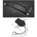 Pikkukuva 1 / 2: USB 3.0 - SATA-sovitinkaapeli Kovalevyn Muunnin 2-in-1 Liitäntä