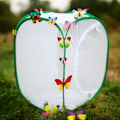Miniatyrbillede 3 af 5: Høj Stor Butterfly Habitat Bur Collapsible Terrarium Pop-up Lnches, Insekt Og Butterfly Net Til Opdræt Indsæt