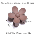 Miniatyrbilde 2 av 3: Store hårklipp Matte blomster hårklipp Sklisikre søte hårklipp Hårklipp Tang 6 farger