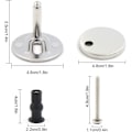 Pikkukuva 2 / 4: WC-istuimen saranat, kiinnitystarvikkeet, yläkiinnitys, 1 pari
